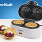 Double Waffle Bowl Maker by StarBlue - White - Make bowl shapes Belgian waffles in minutes | Best for serving ice cream and fruit | Gift ideas 110V 50/60Hz 1200W