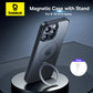 Baseus Magnetic Stand Case for iPhone 16 15 14 13 Pro Max Plus Case 180° Adjustable Kickstand Ring Cover Magnetic Charging Case